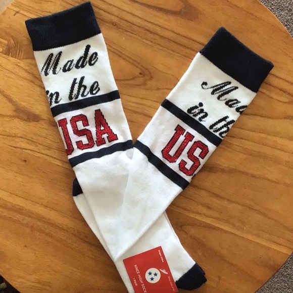 Red, White and Blue Casual Knee-High Socks - NWT - Picture 1 of 4